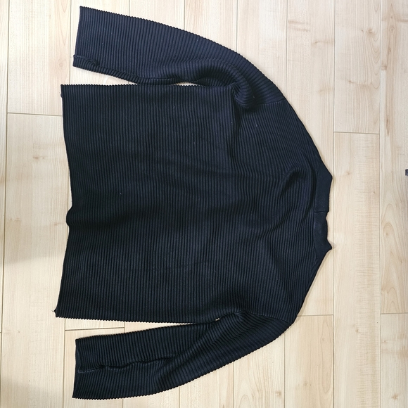 Zara Black Ribbed Cardigan - Picture 3 of 6